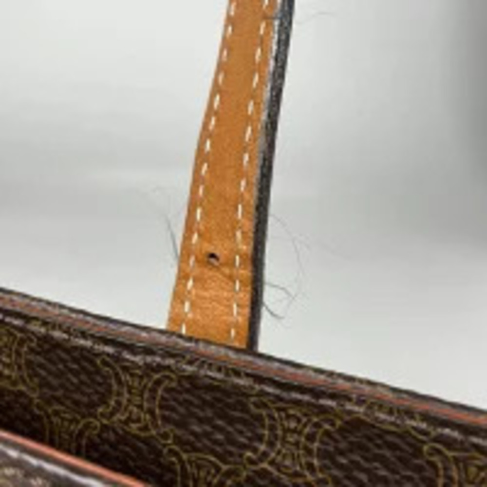 Celine Macadam tote bag shoulder handbag canvas brown - Picture 4 of 6